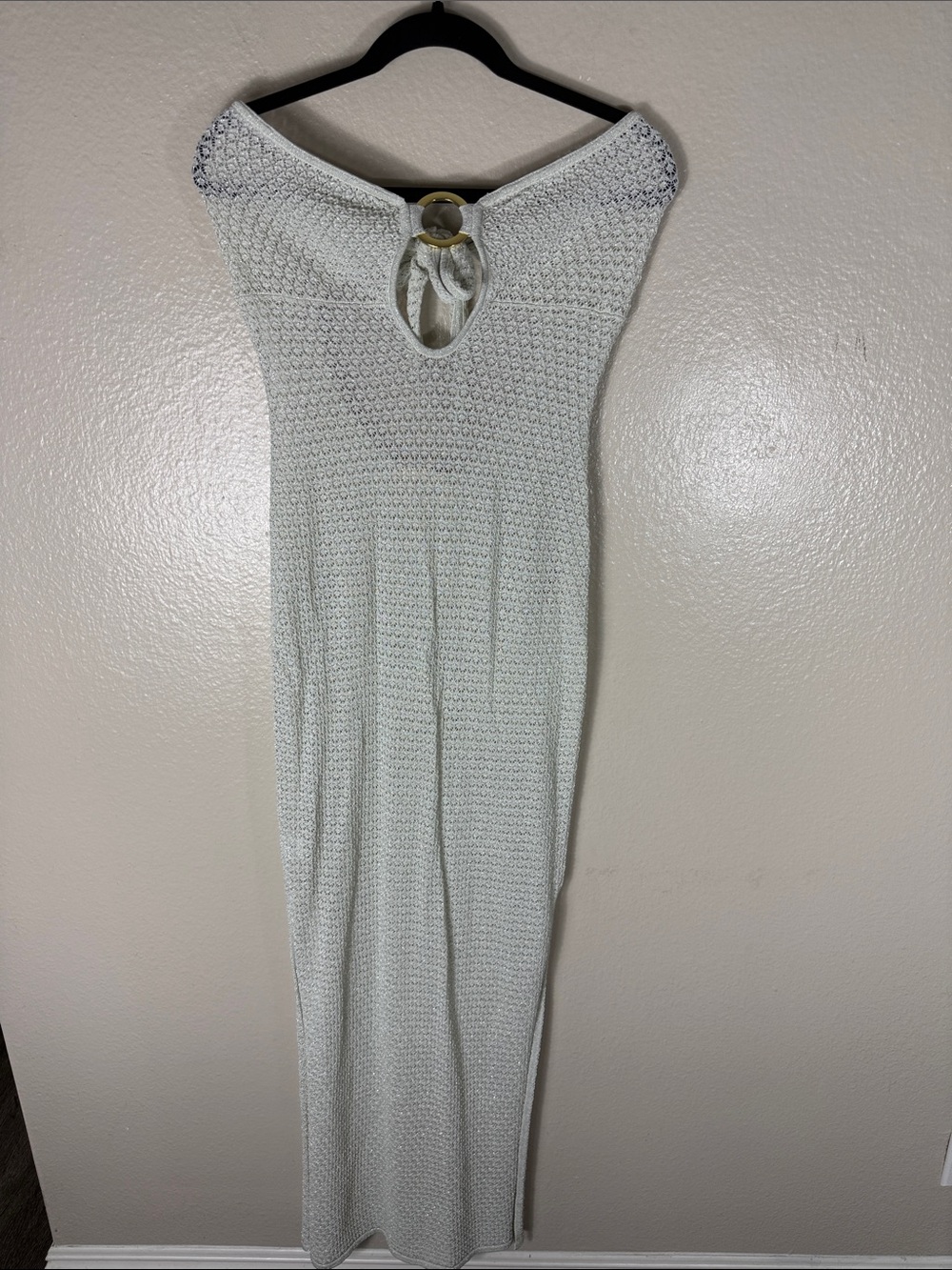 Monday Swimwear MONTEGO BANDEAU DRESS IVORY LUREX LACE CROCHET - Picture 5 of 11